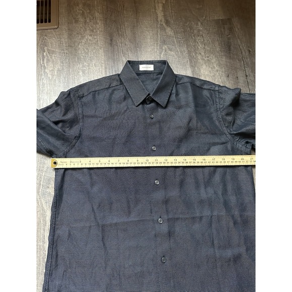 Balenciaga Shirt Black Medium 15.5 / 39 Made in Italy 100% Cotton AUTHENTIC M - Picture 7 of 9